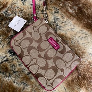 Coach monogram wristlet